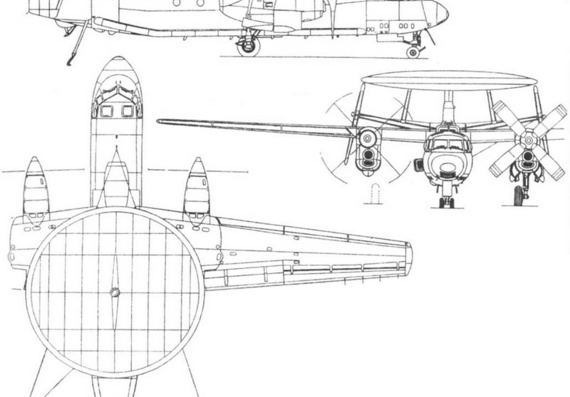 Grumman E-2C Hawkeye чертежи (рисунки) самолета